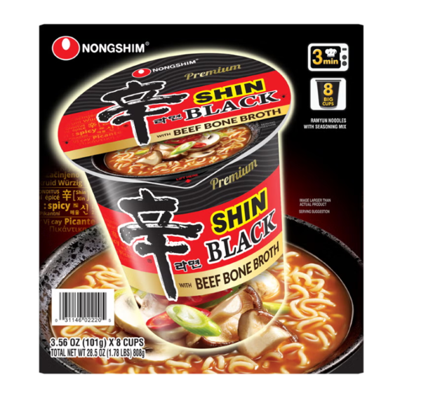 (image for) Shin Ramyun Black Prem Noodle Soup w Beef Bone Broth 8/3.56oz